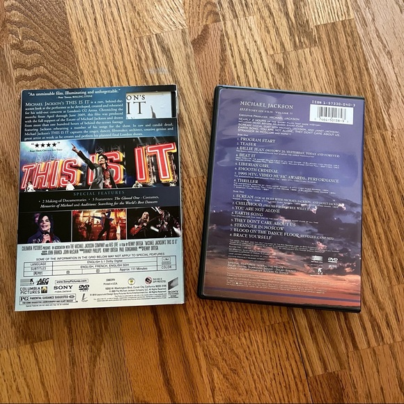 EUC Set of 2 Michael Jackson Music DVDs (This Is It/History on Film Volume II) - Picture 4 of 12